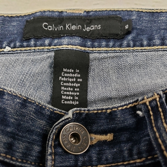 Calvin Klein Jeans Size 10 Skinny Blue Denim Pants - Picture 6 of 8